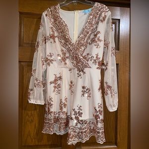 Size Large Rose She+Sky Formal Romper